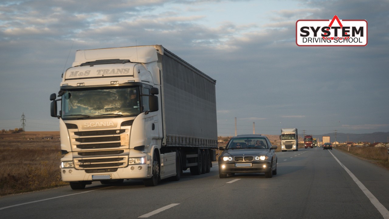 Be more aware of HGV blind spots